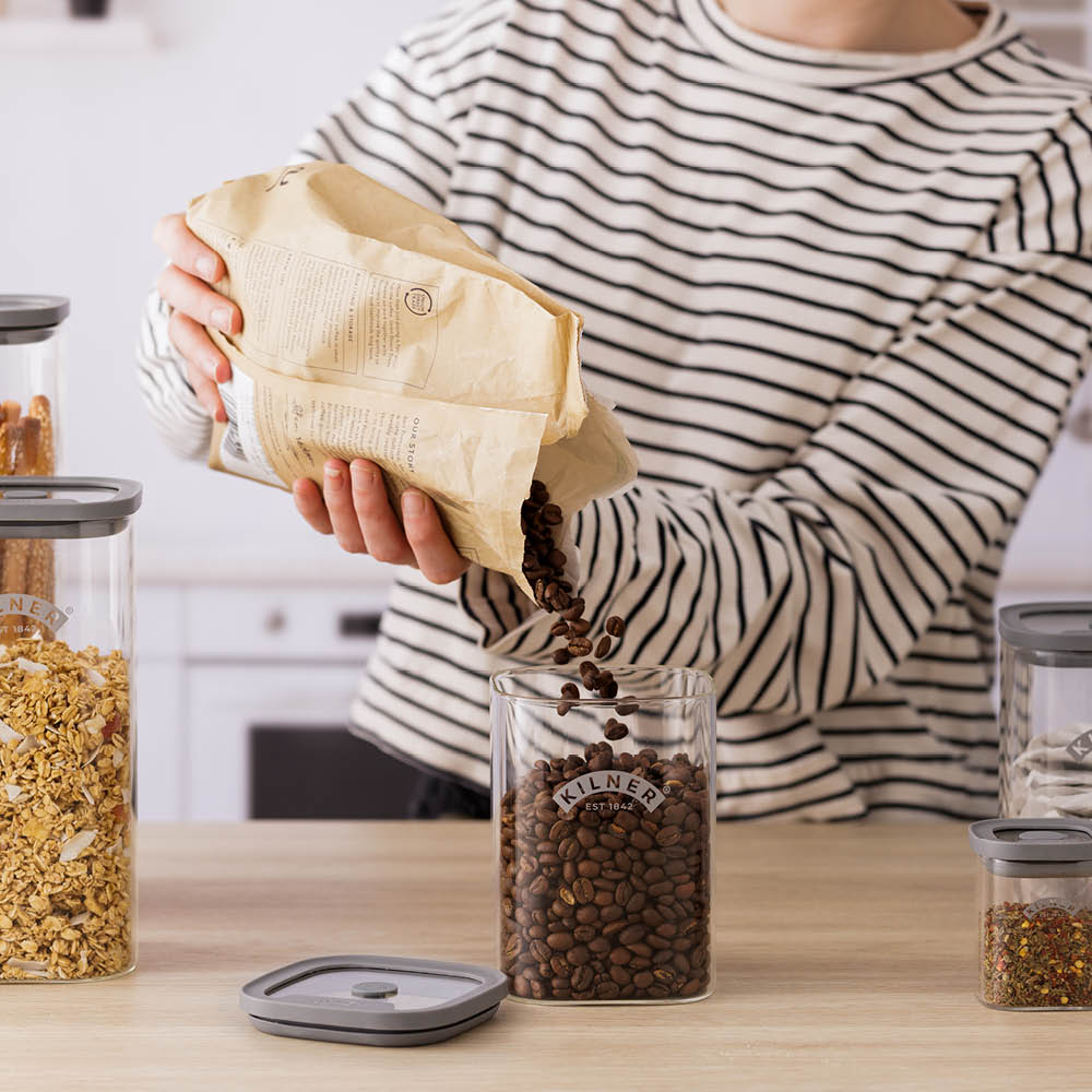 Kilner Fresh S förvaringsburk 0,5 L glas/grå
