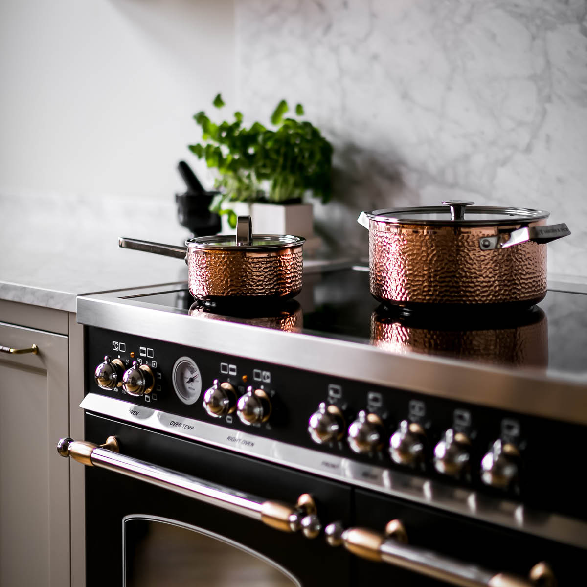 Vargen & Thor Mjölner 2 grytset 3 delar koppar