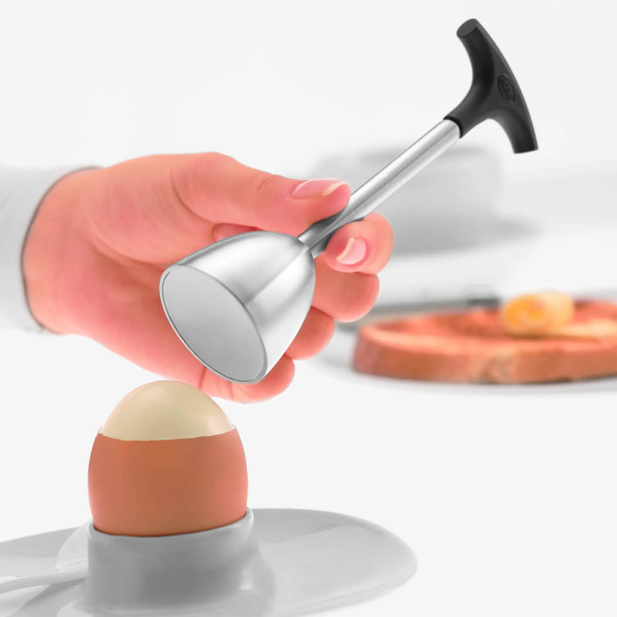 Rösle Äggskalare Stål 14 cm Rostfritt och Svart