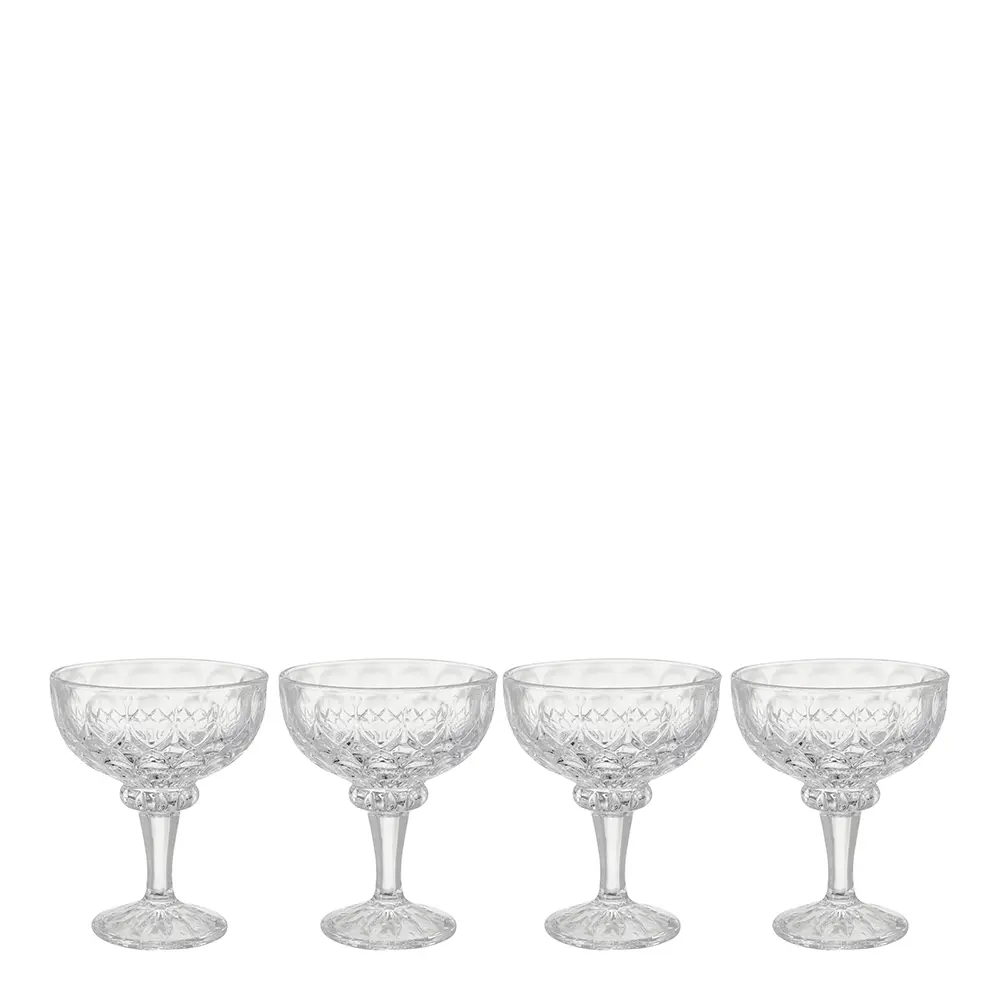 Glanda dessertskål glass 4 stk klar