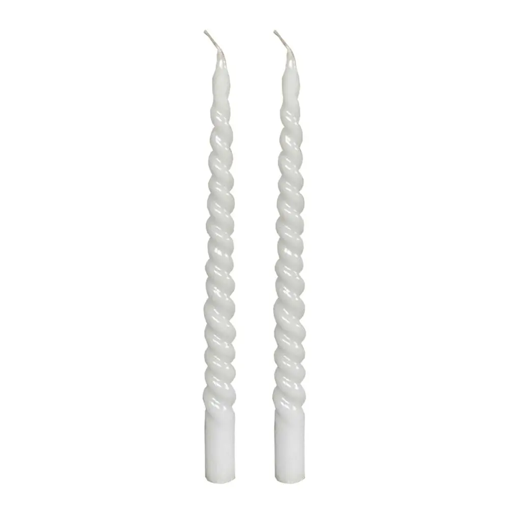 Kierrekynttilä 29 cm 2 kpl Valkoinen