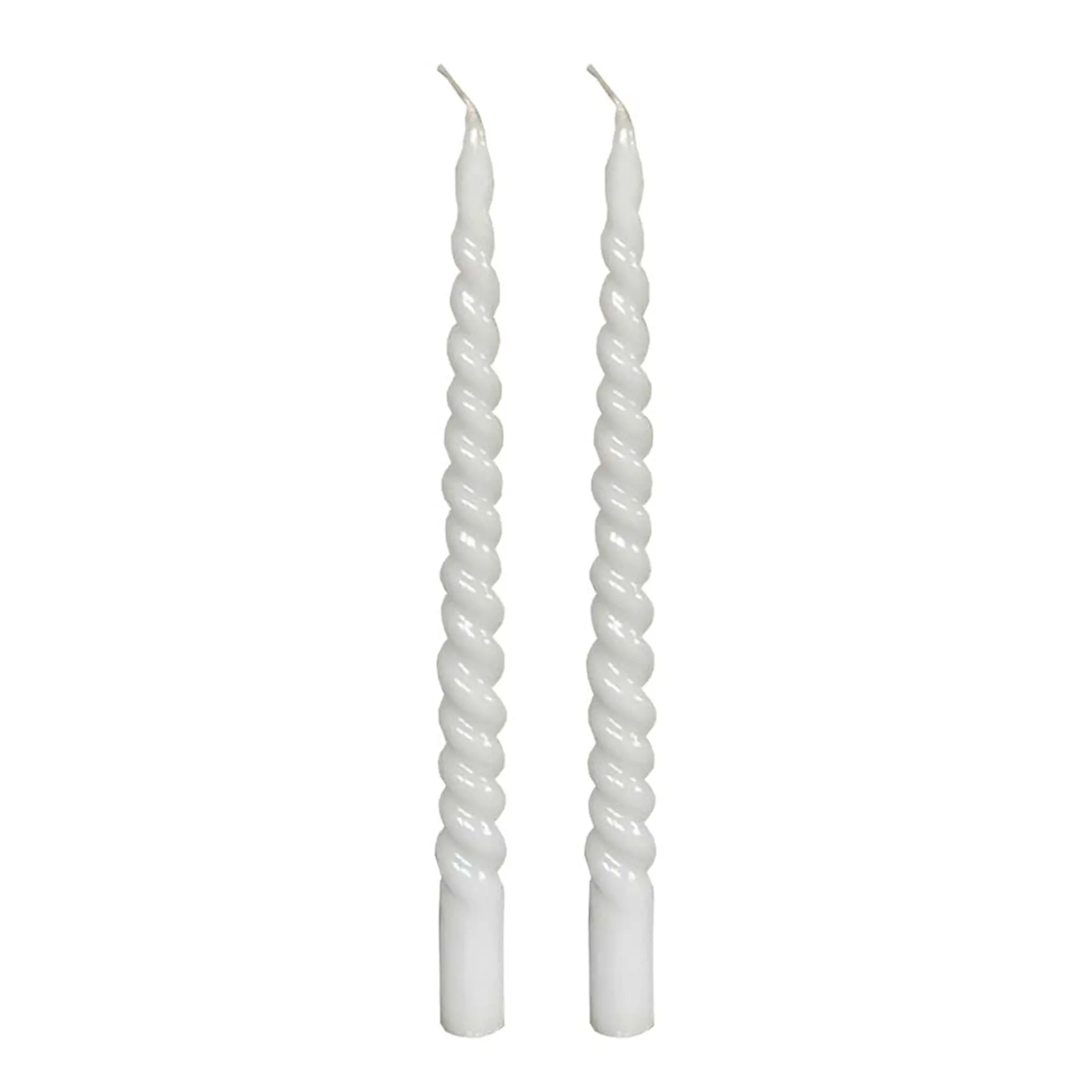 Vio Ljusfabrik Ljus Snurrade Lack 29 cm 2-pack Vit