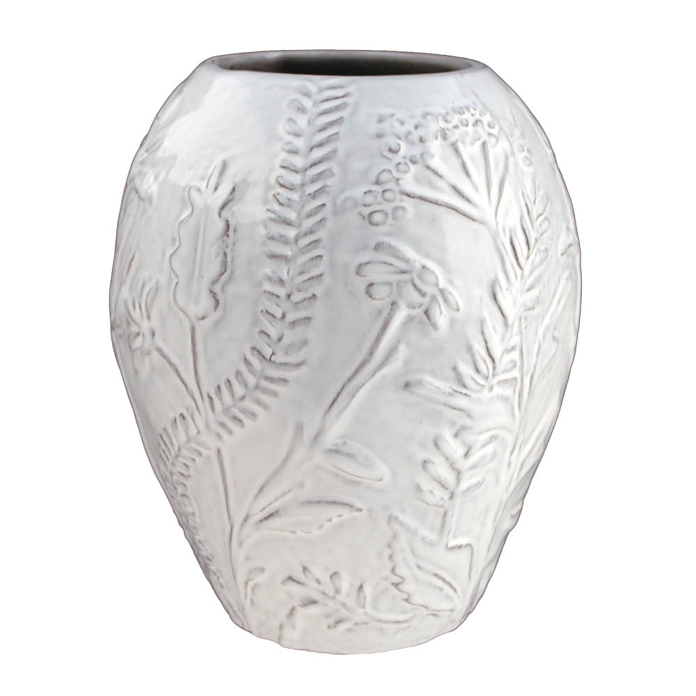 Nittsjö Flora maljakko bobina 21 cm valkoinen