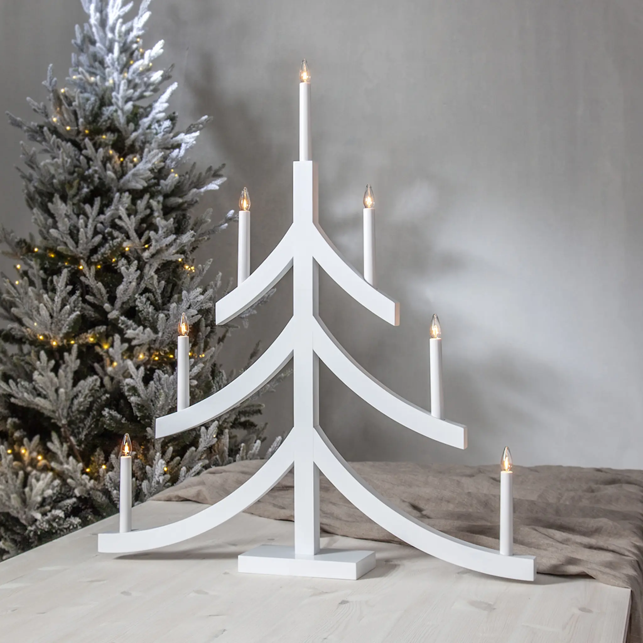 Star Trading Pagod Kynttelikkö Joulukuusi Valkoinen