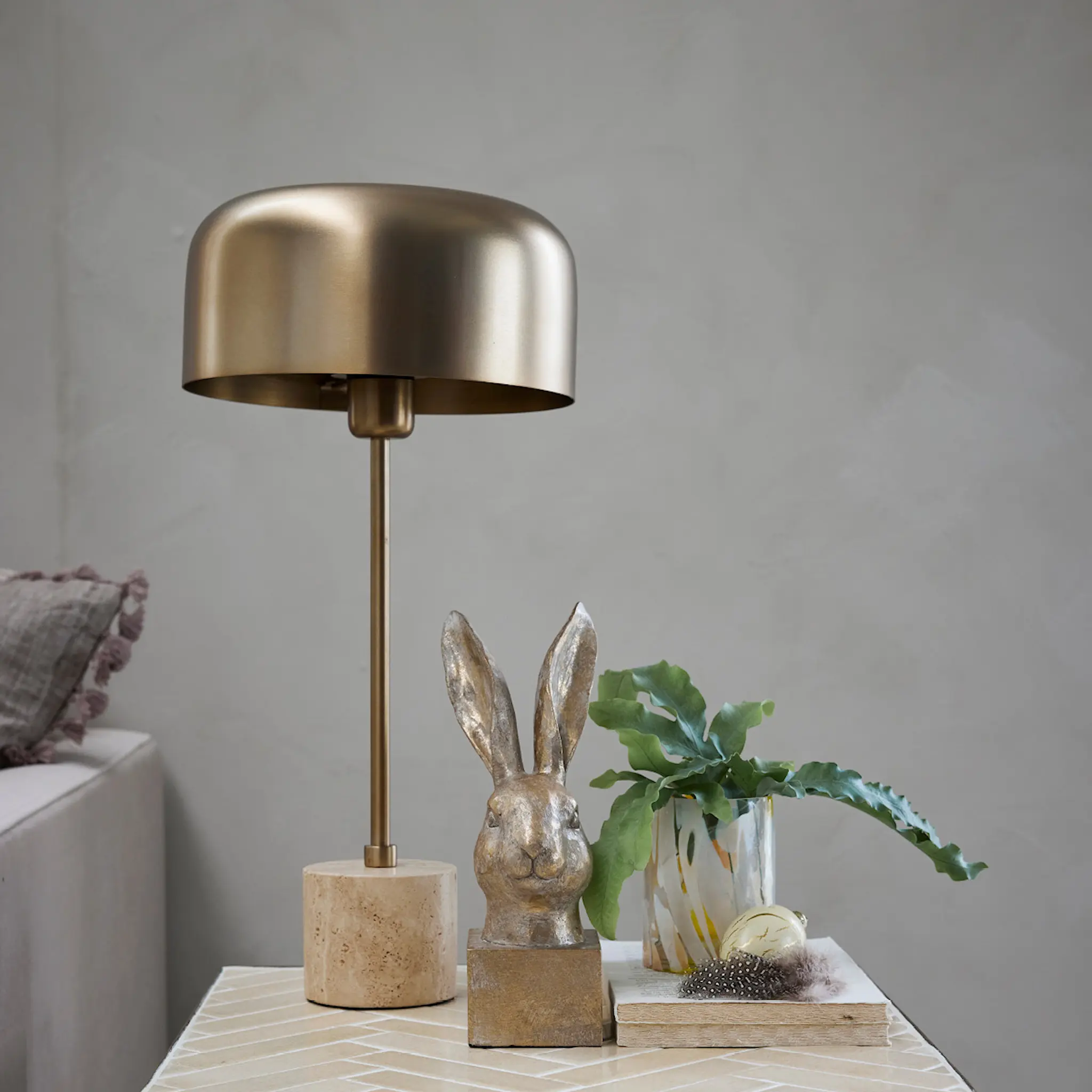 Lene Bjerre Sofillia bordslampa 98x25 cm guld
