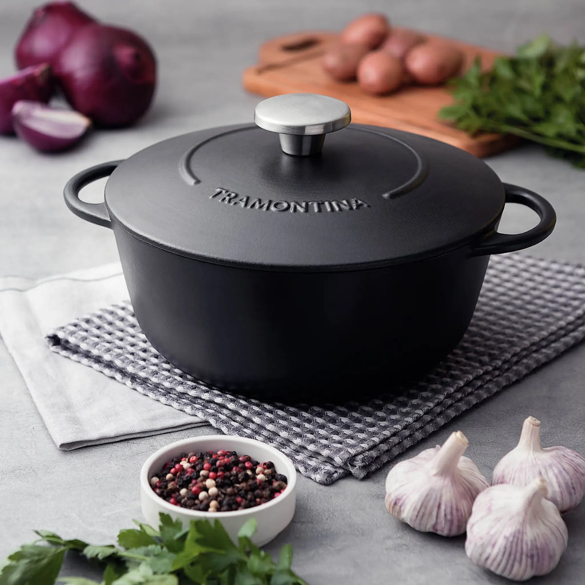 Tramontina Cast iron kastrull 4 L svart