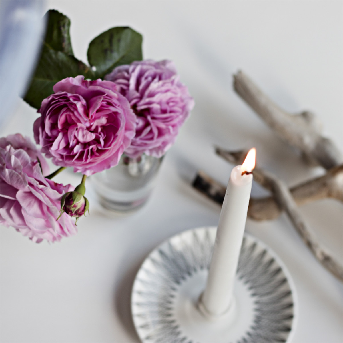 Liljeholmens Lampettlys 18,6 cm 4 stk hvit