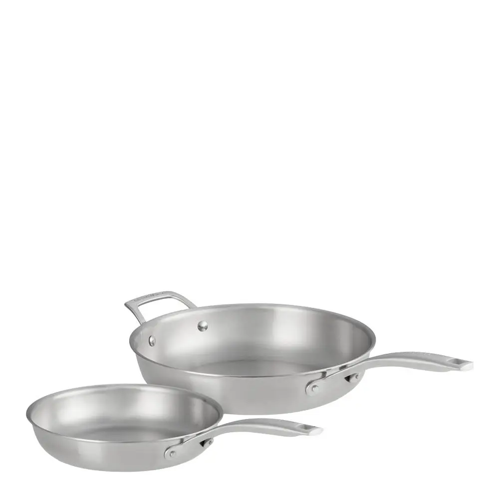 Essential paistinpannusetti 24+28 cm harjattu teräs/ilman pinnoitetta