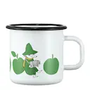Muminmugg emalj 37 cl Snusmumriken Glada Äpplen grön