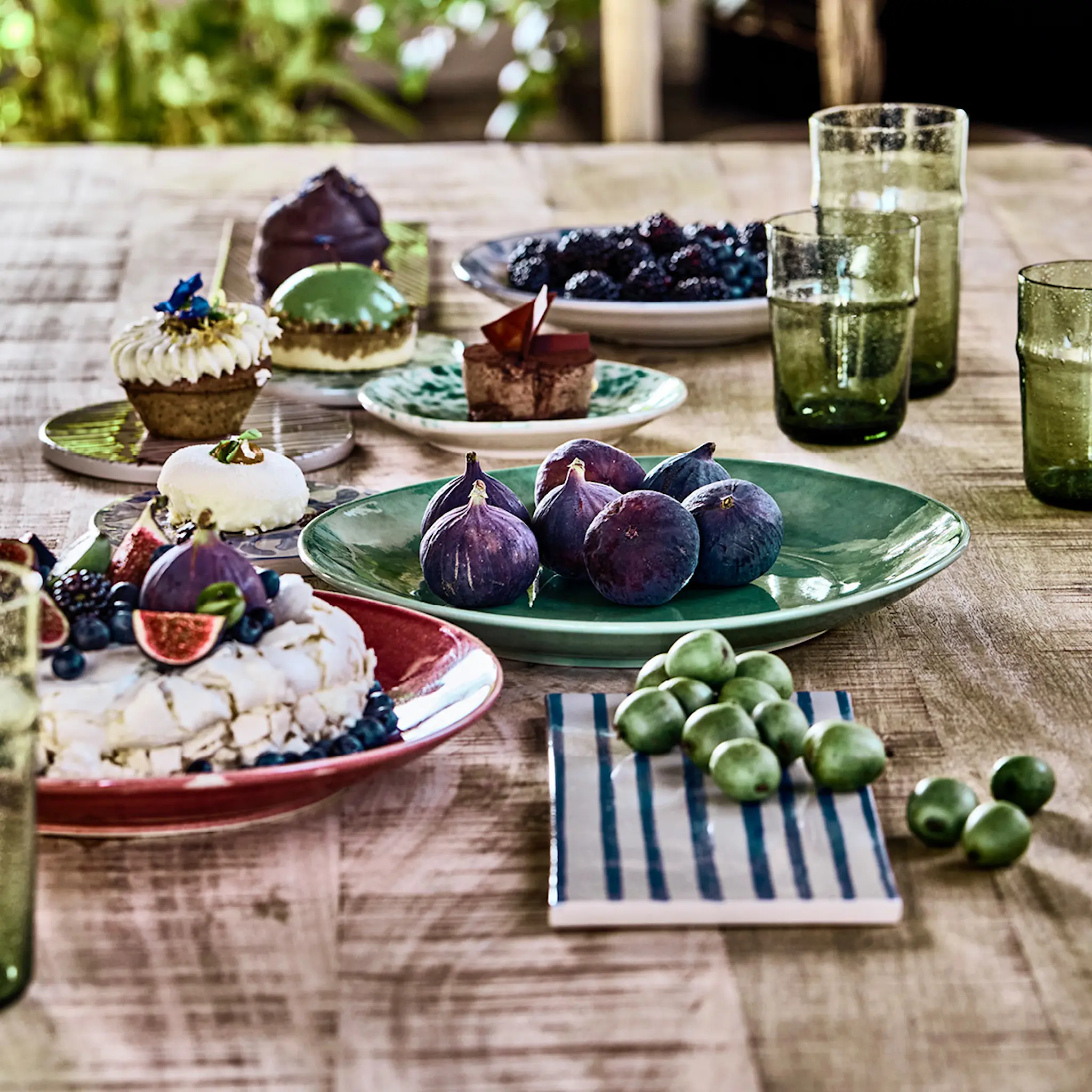 House Doctor Diva tallrik 28 cm grön