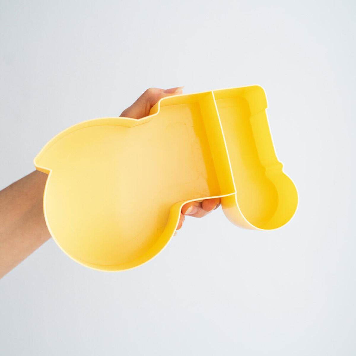 Blafre Traktor matlåda i plast två fack 14x11 cm ljusgul