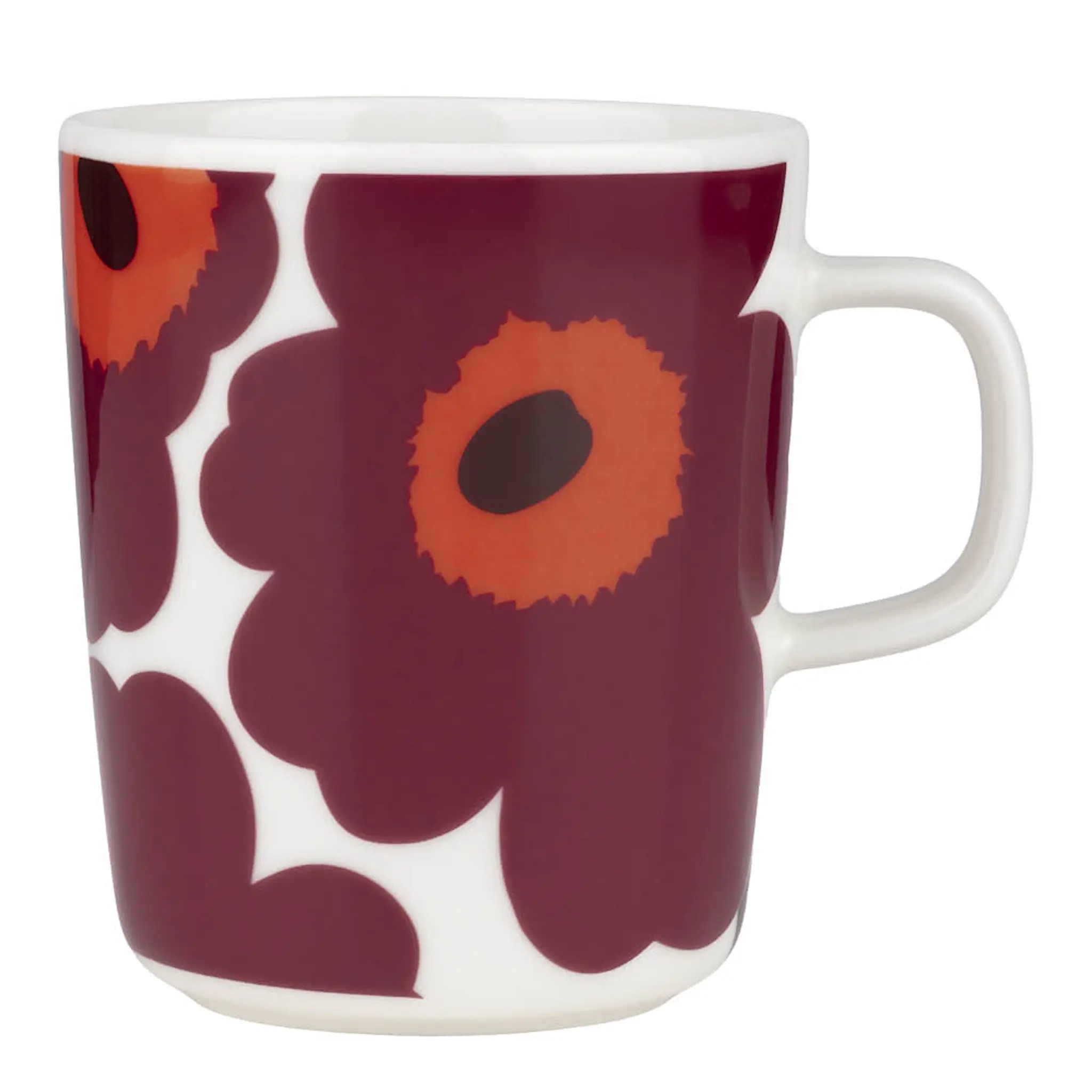 Marimekko Unikko muki 25 cl valkoinen/burgundi/punainen