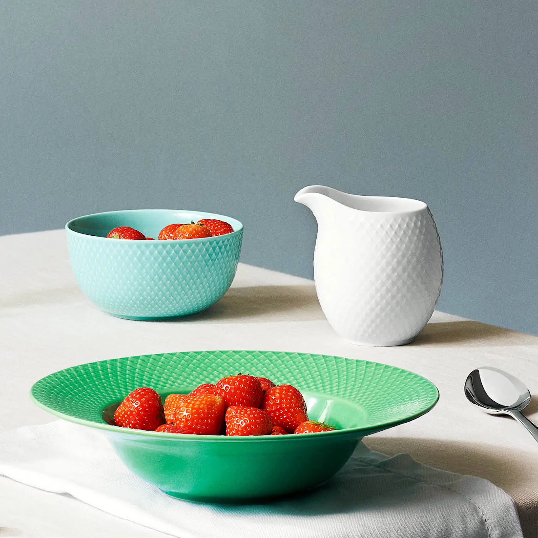 Lyngby Porcelæn Rhombe Color Skål 13 cm Aqua