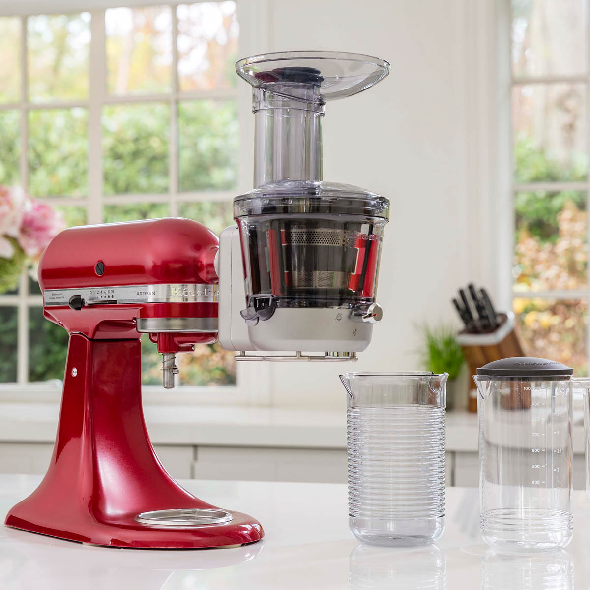 KitchenAid Artisan saftpresse og saustilbehør 5KSM1JA grå