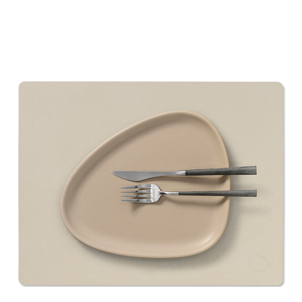 LIND DNA Rectangle Leather Serene Pöytätabletti 26x34,5 cm Beige