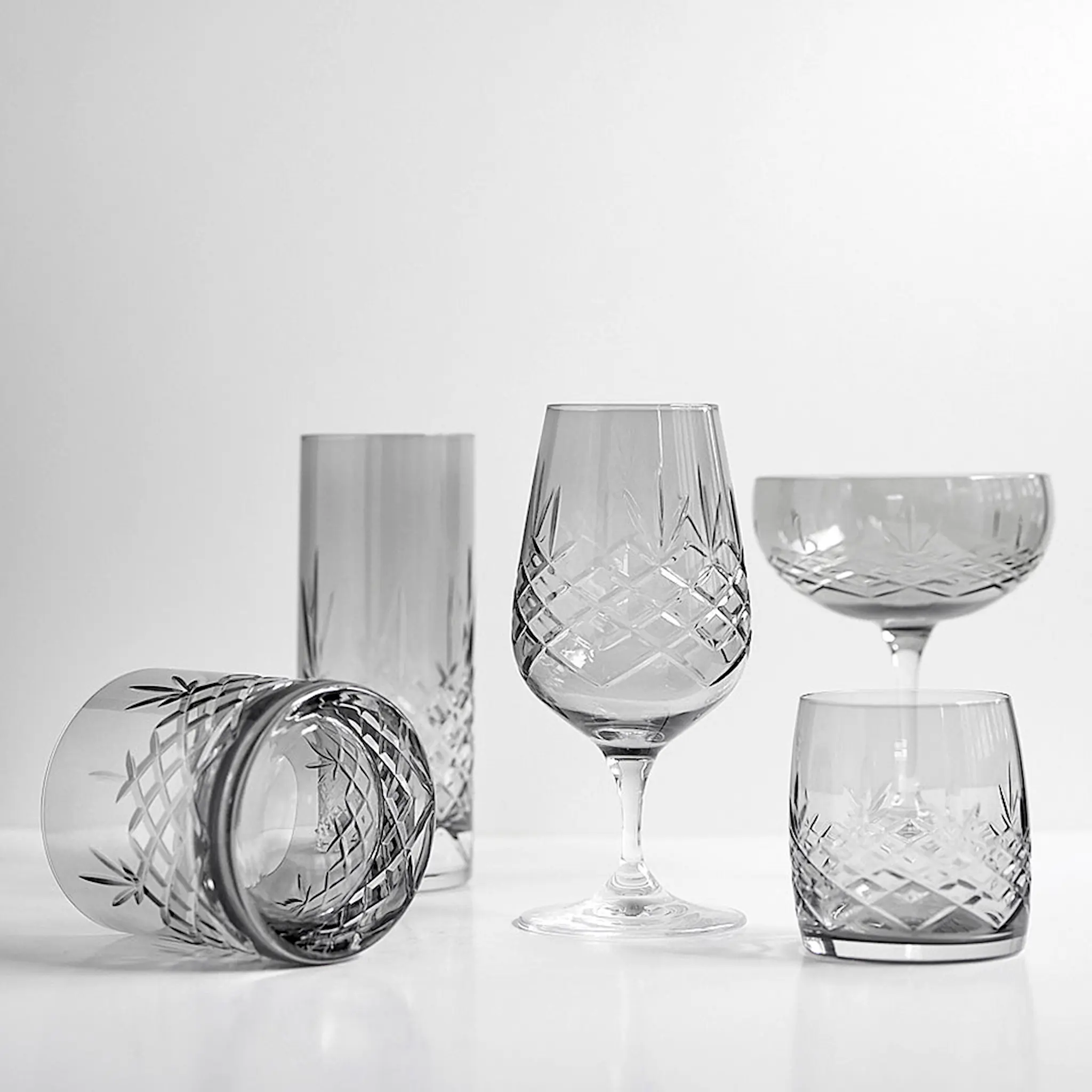 Frederik Bagger Crispy Aqua Lasi 23 cl 2 kpl Harmaa