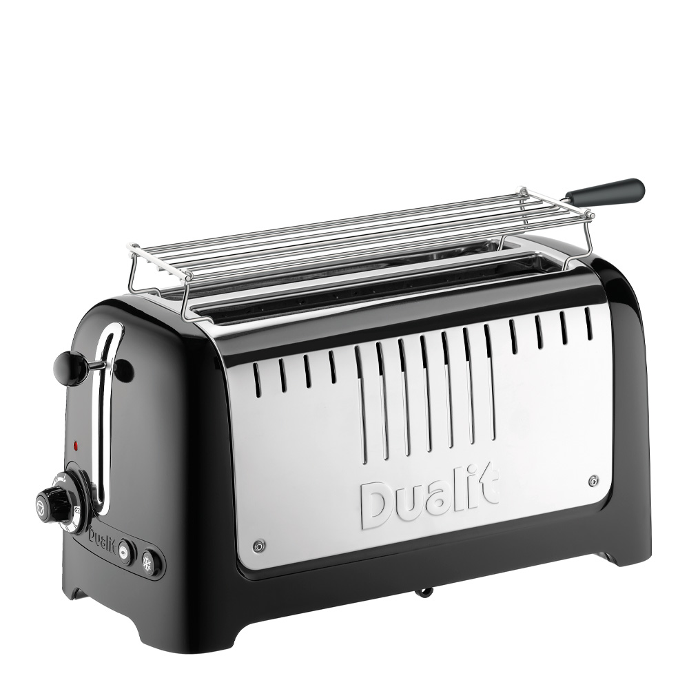 Dualit Lite brødtrister lang 4 skiver blank svart