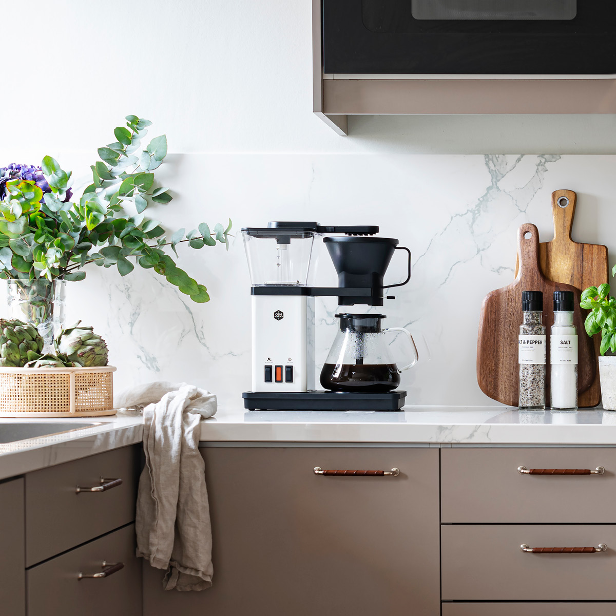 OBH Nordica Blooming Kahvinkeitin 1,25 L Valkoinen