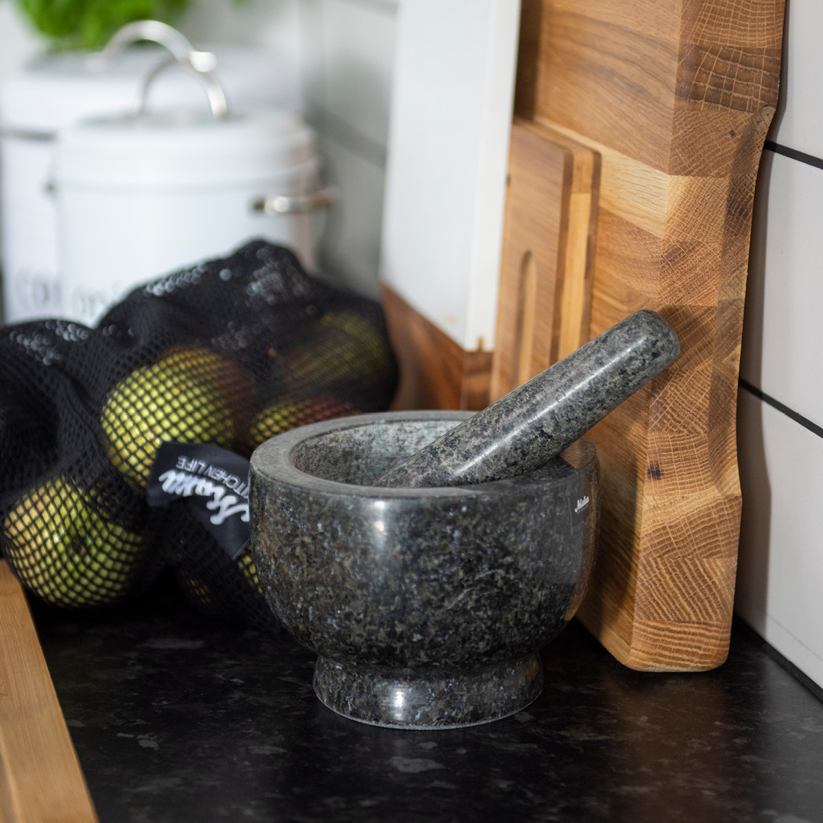 Maku Kitchen Life Mortel 14,5x10 cm granit