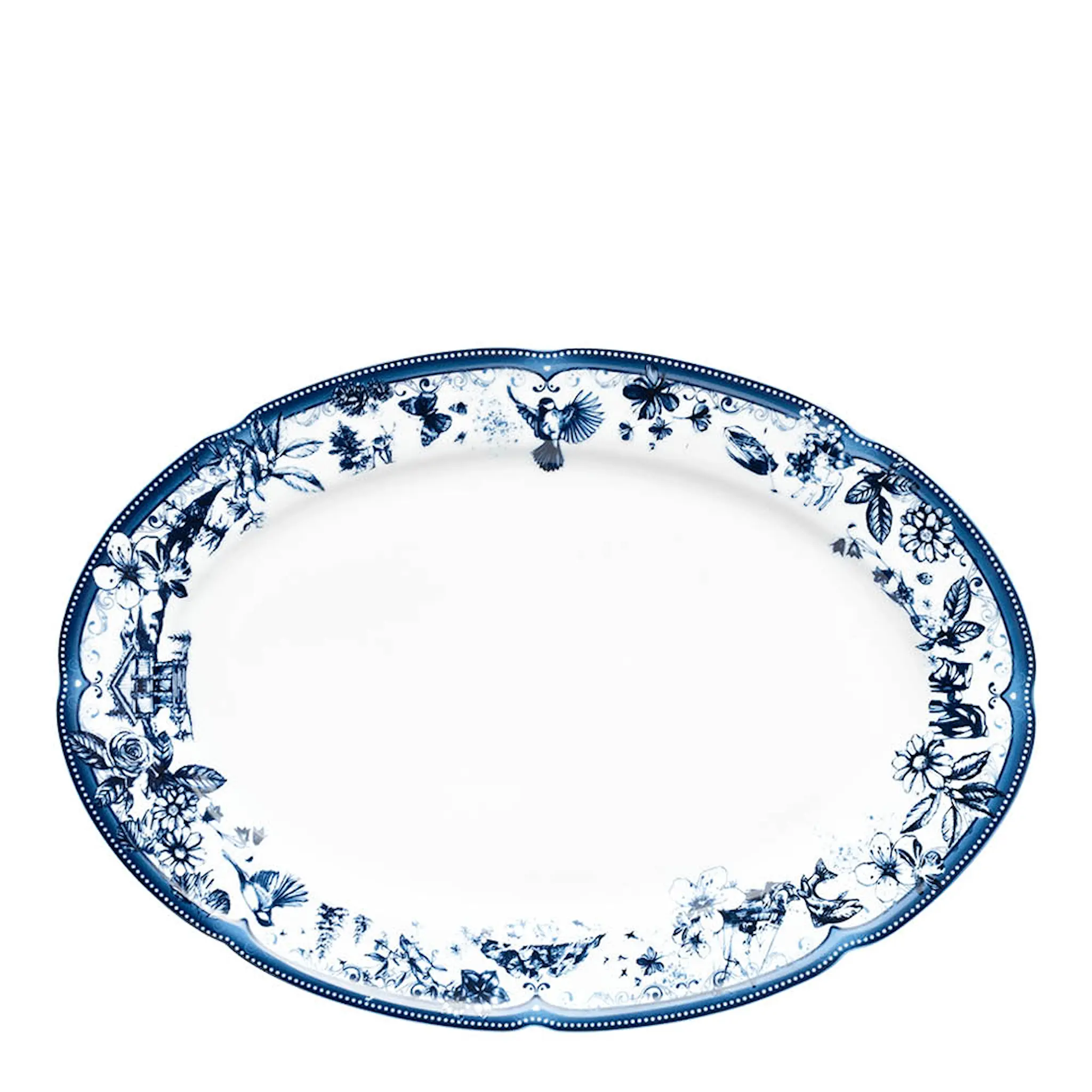 Magnor Fjord fat 36 cm blå