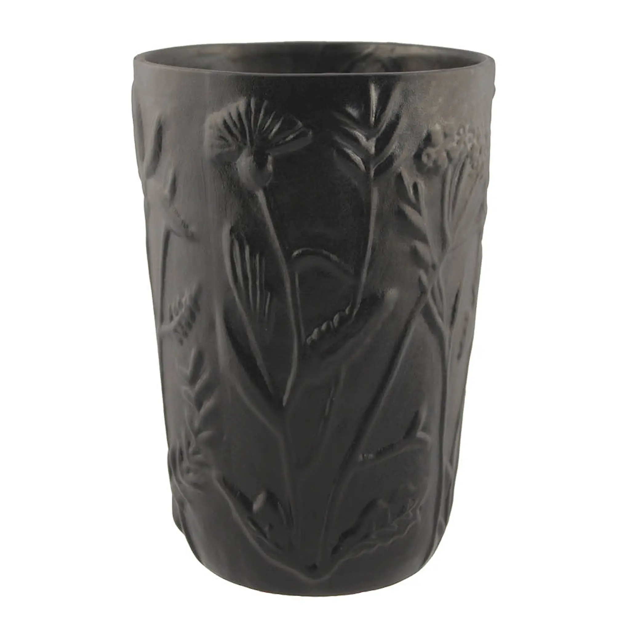 Nittsjö Flora vas cylindro 20 cm svart