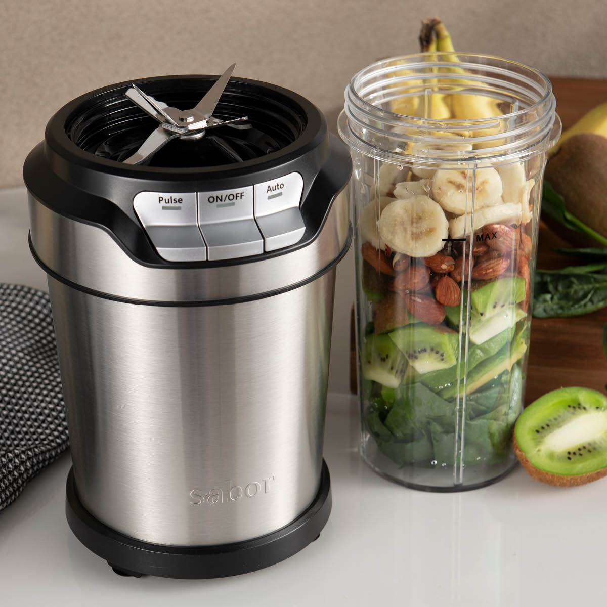 Sabor Elevation blender 900W 0,8L børstet stål