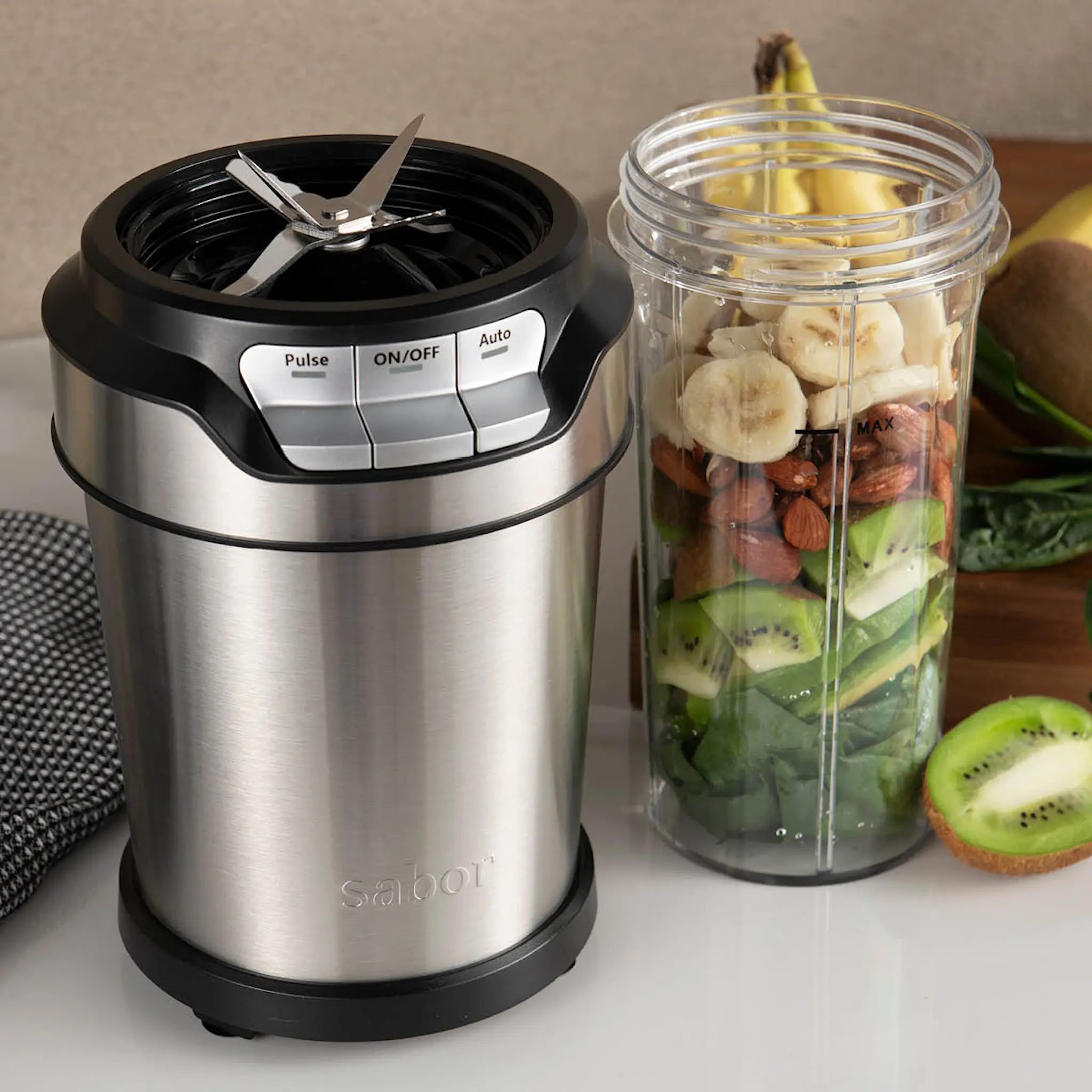 Sabor Elevation blender 900W 0,8L børstet stål