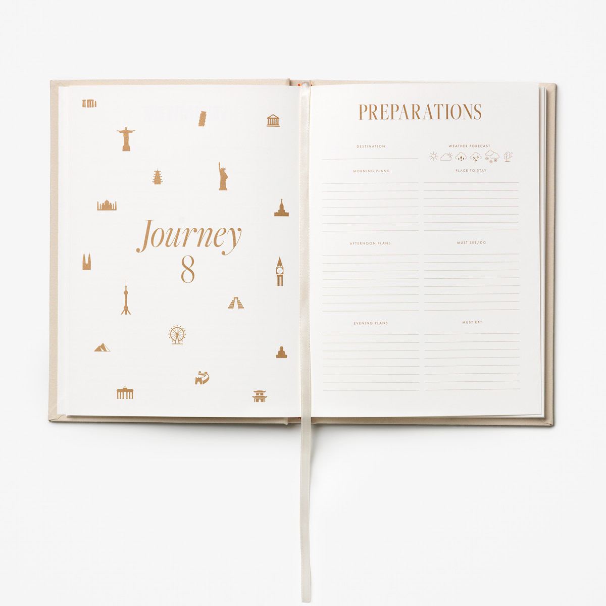 Printworks Bon Voyage reisejournal blå