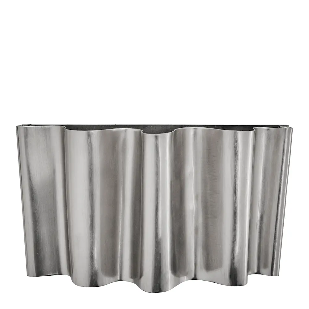 Flola vegglampe 36x19 cm børstet sølvfinish