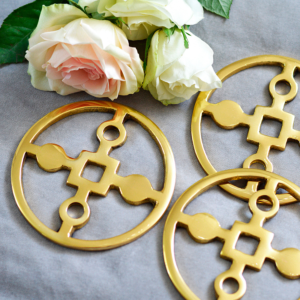 Hilke Anima gemella glassunderlag 4 stk messing