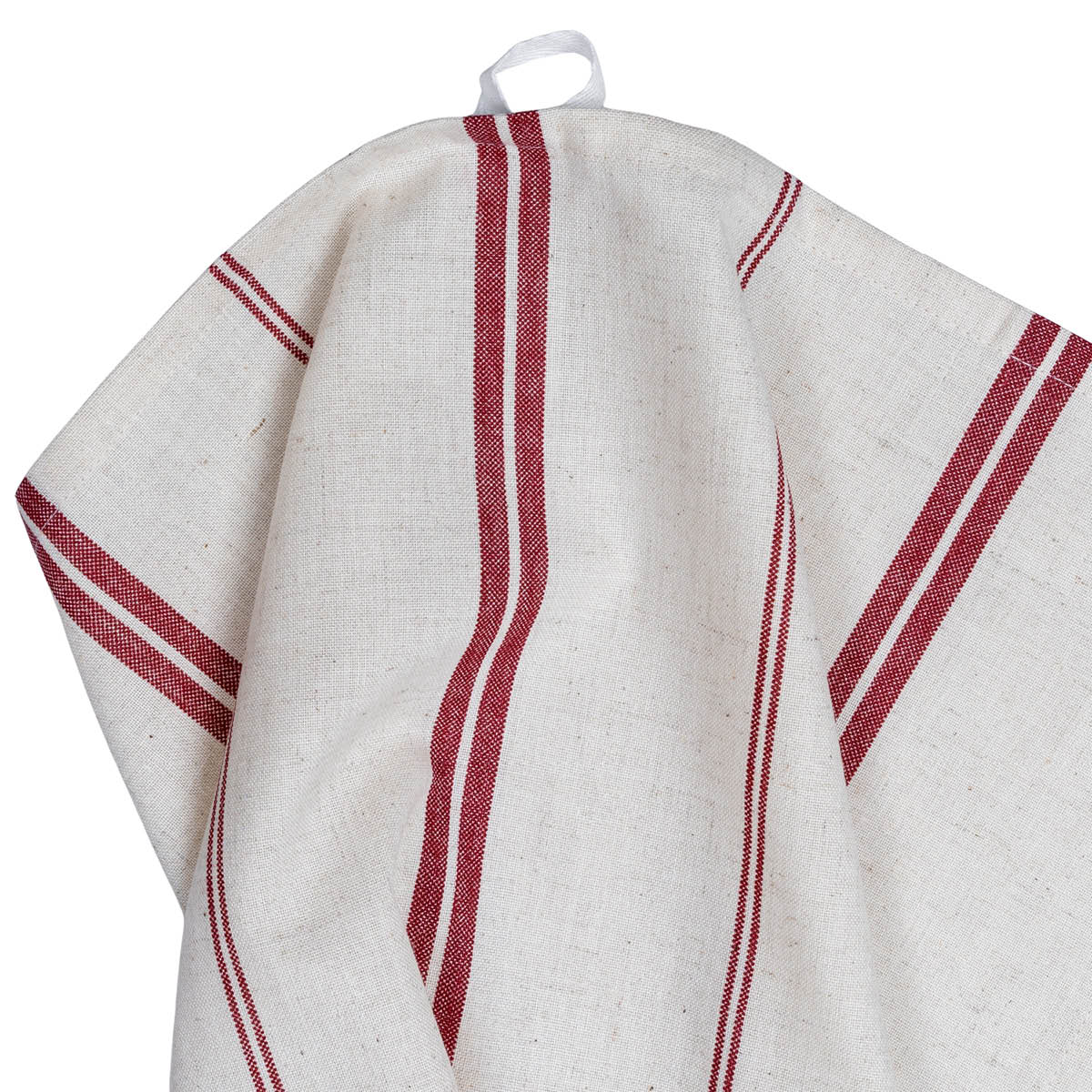 Stiernholm Elsa kjøkkenhåndkle 50x70 cm natur/rød