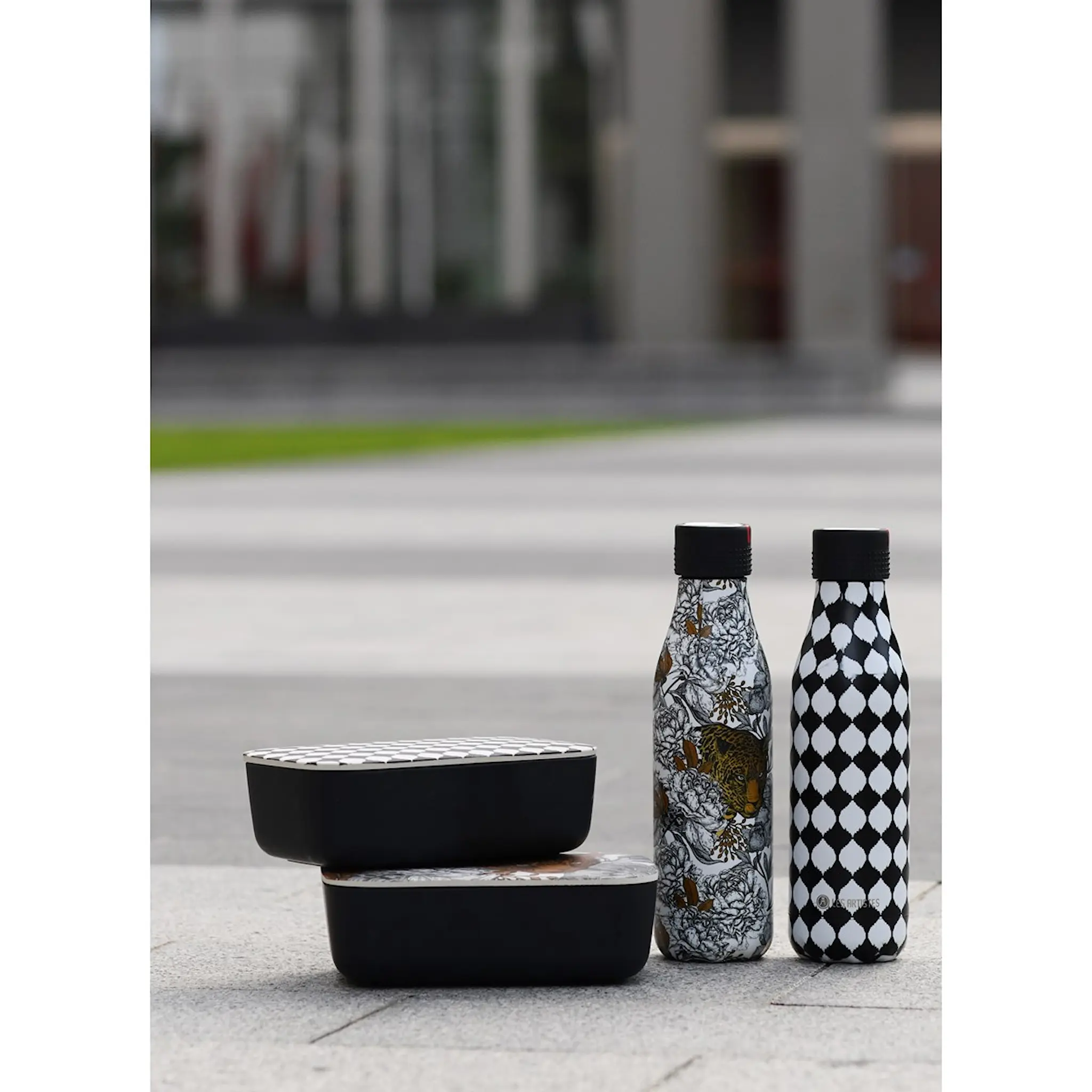 Les Artistes Bottle Up Termoflaska 50 cl Svart/Vit