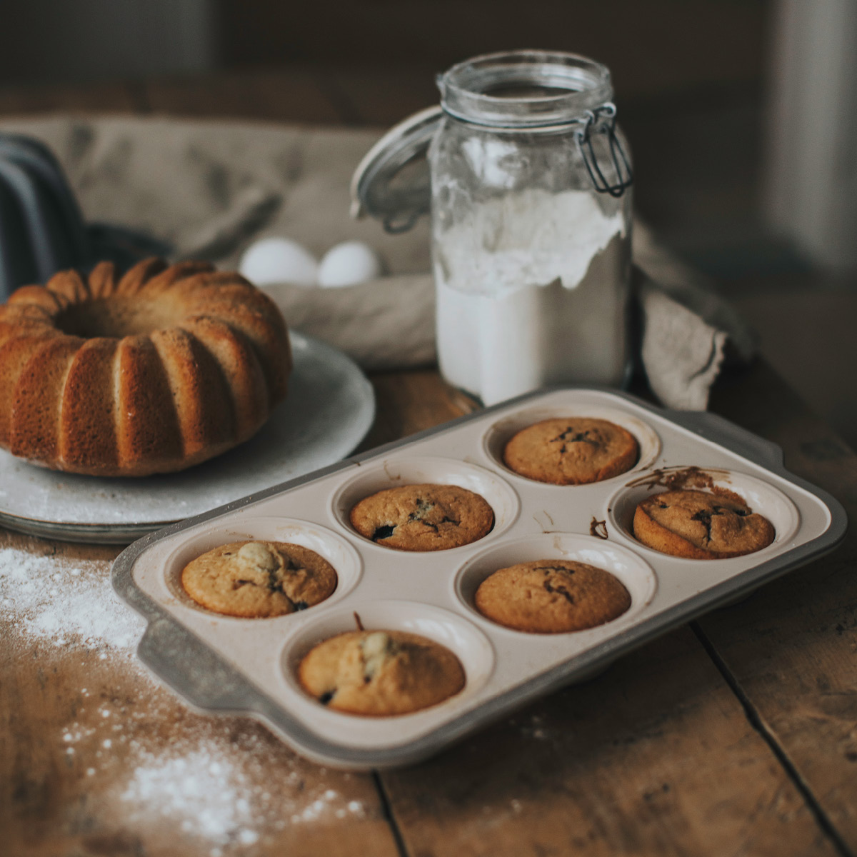 Dorre Cookie muffinsform til 6 stk beige