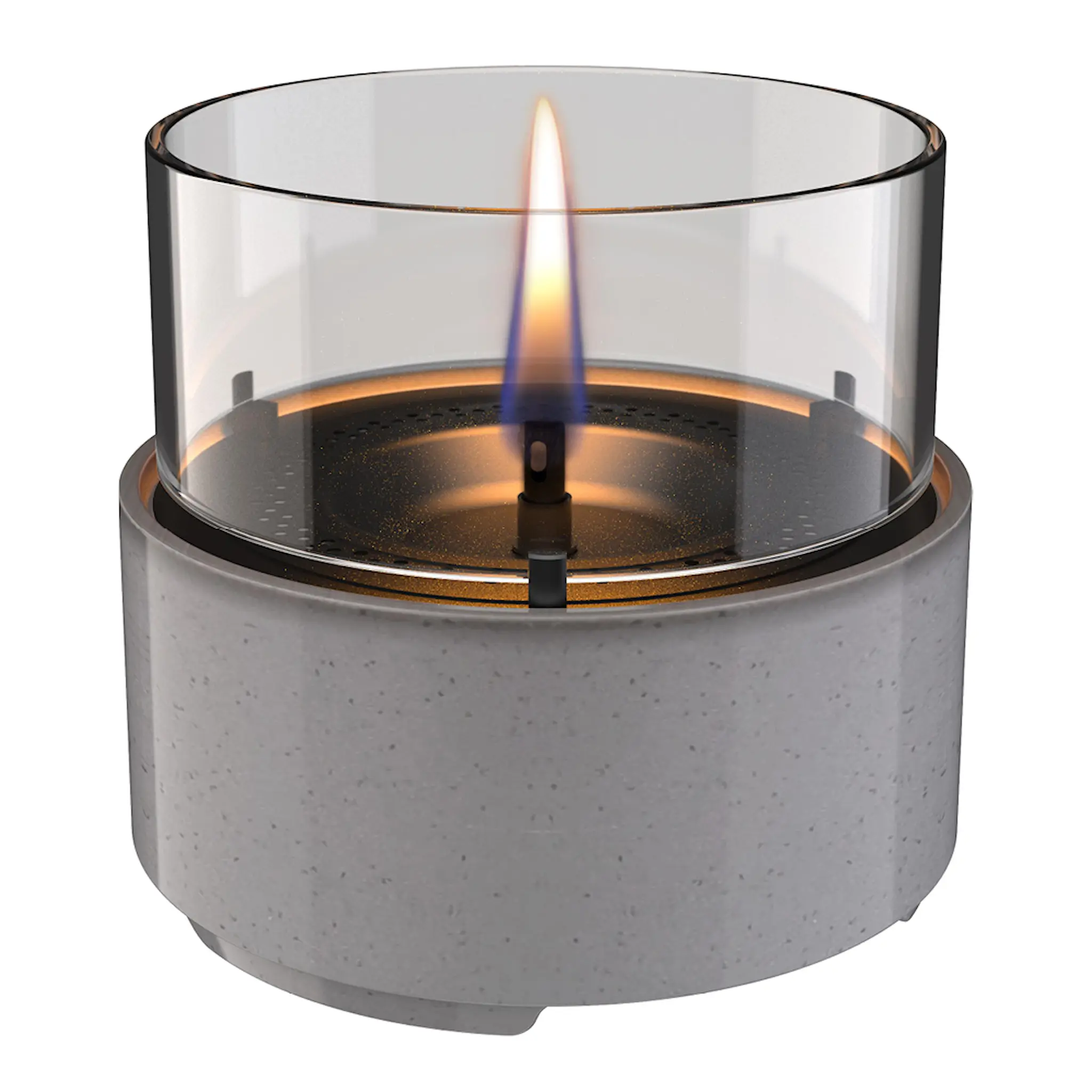 Tenderflame Café lykta 14 cm reaktiv glasyr grå