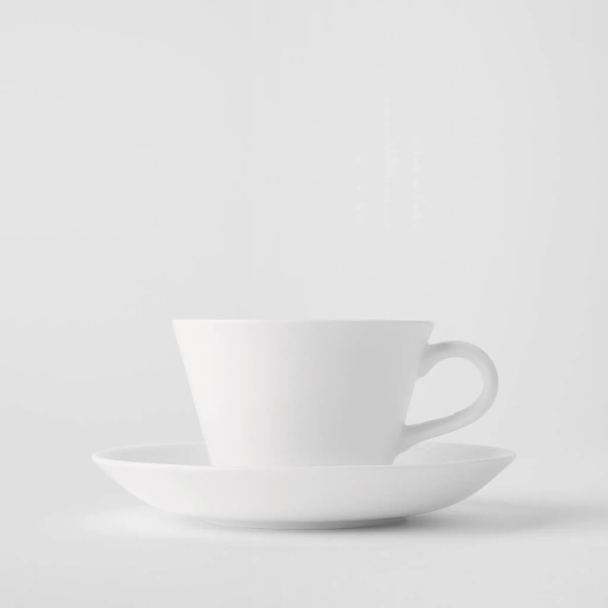 Gustafsberg Bas konisk kaffekopp med fat 15 cl vit