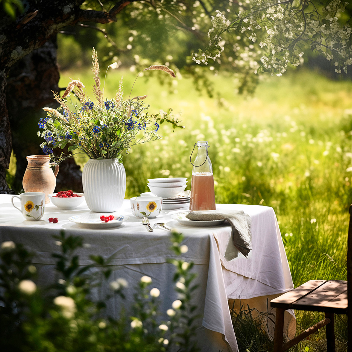 Kähler Hammershøi Summer skål 12 cm sunflower
