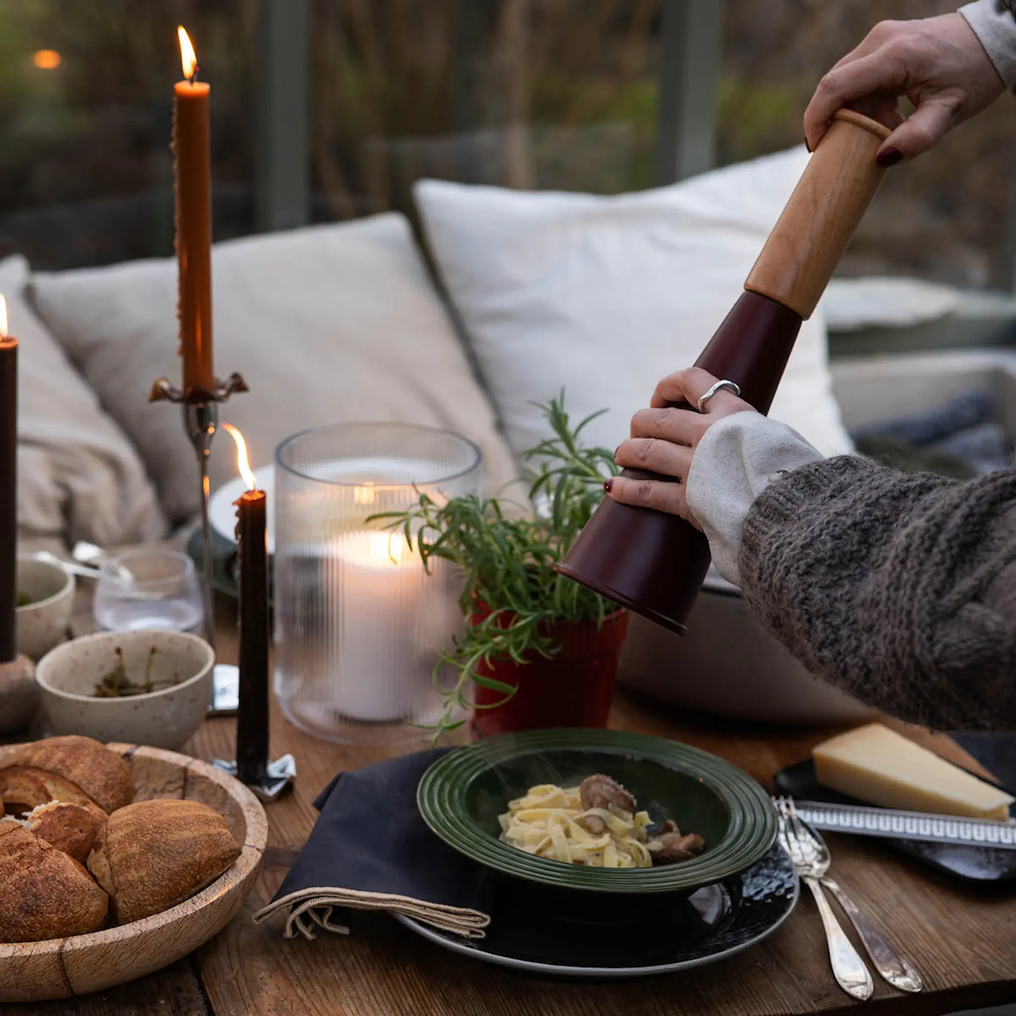 Sagaform Gurken salt- og pepperkvern 32 cm mørk rød/brun