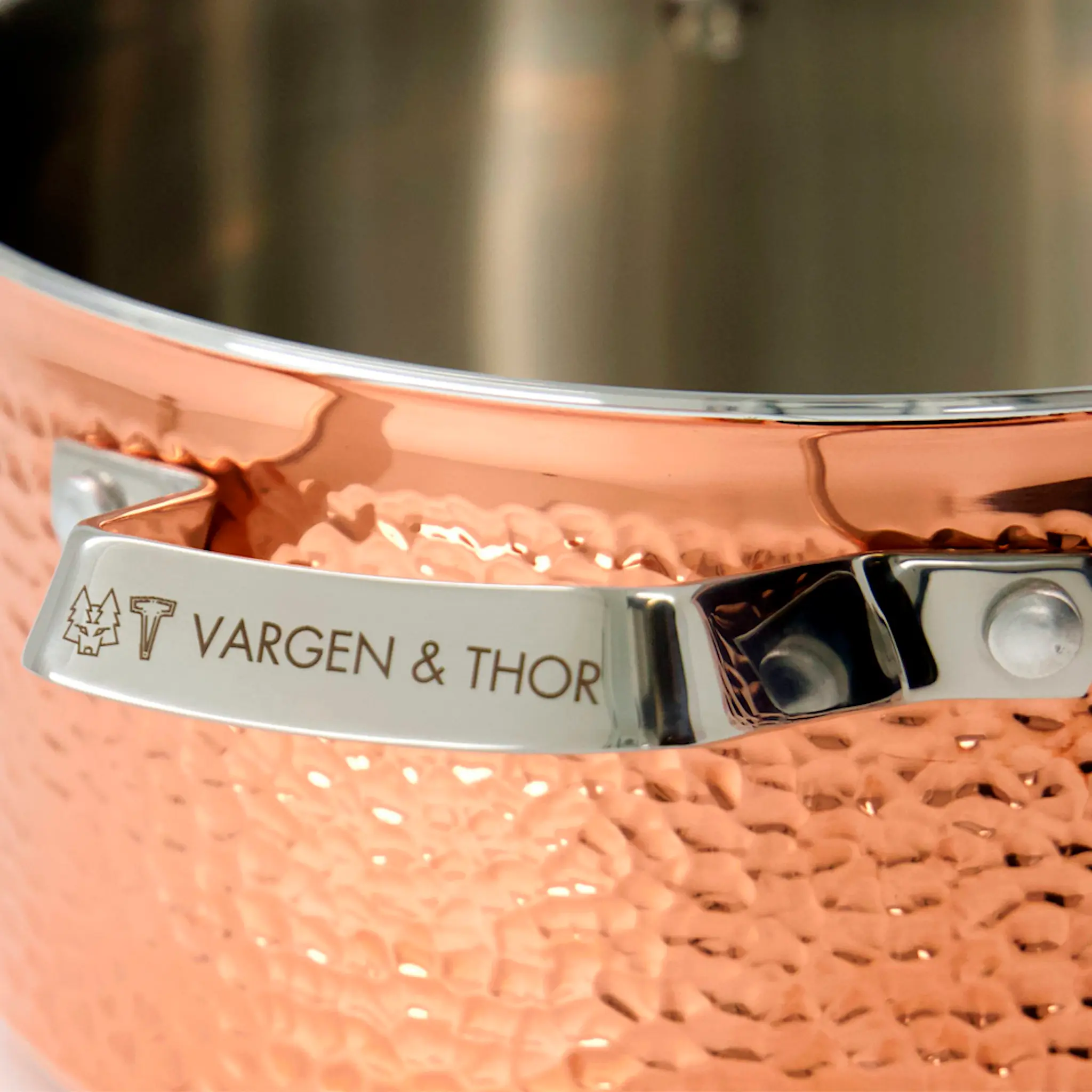Vargen & Thor Miranda gryta med lock 4 L koppar