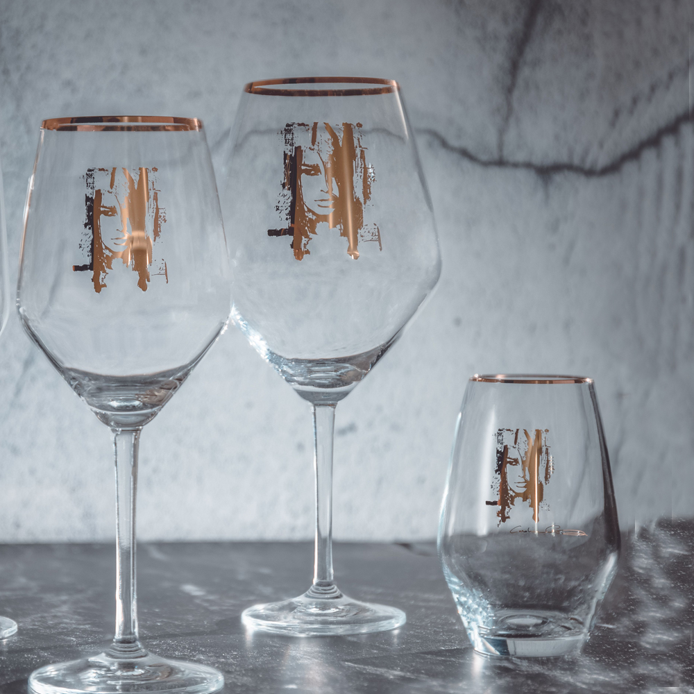 Carolina Gynning Rødvinsglass Wild Woman Gold 75 cl
