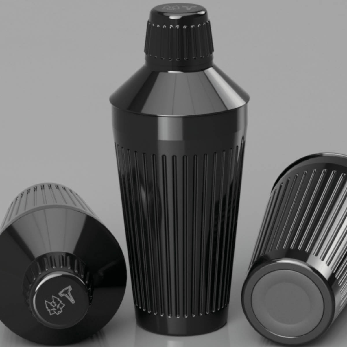 Vargen & Thor Glima barset 3 delar 750 ml svart