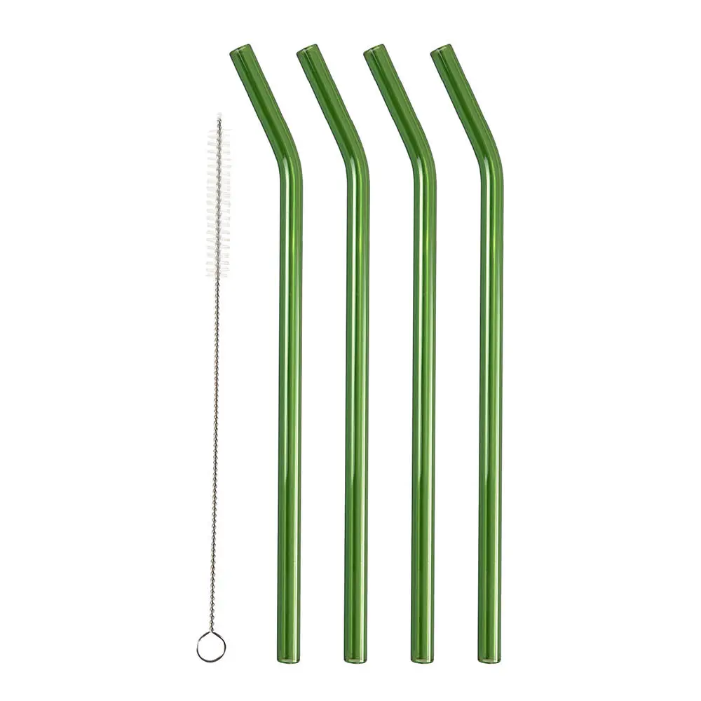 Lasinen Pilli 21,5 cm 4 kpl Vihreä