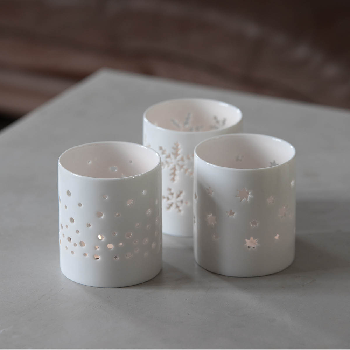 Sögne Home Telysholder stjerne liten 6,5x7,5 cm hvit