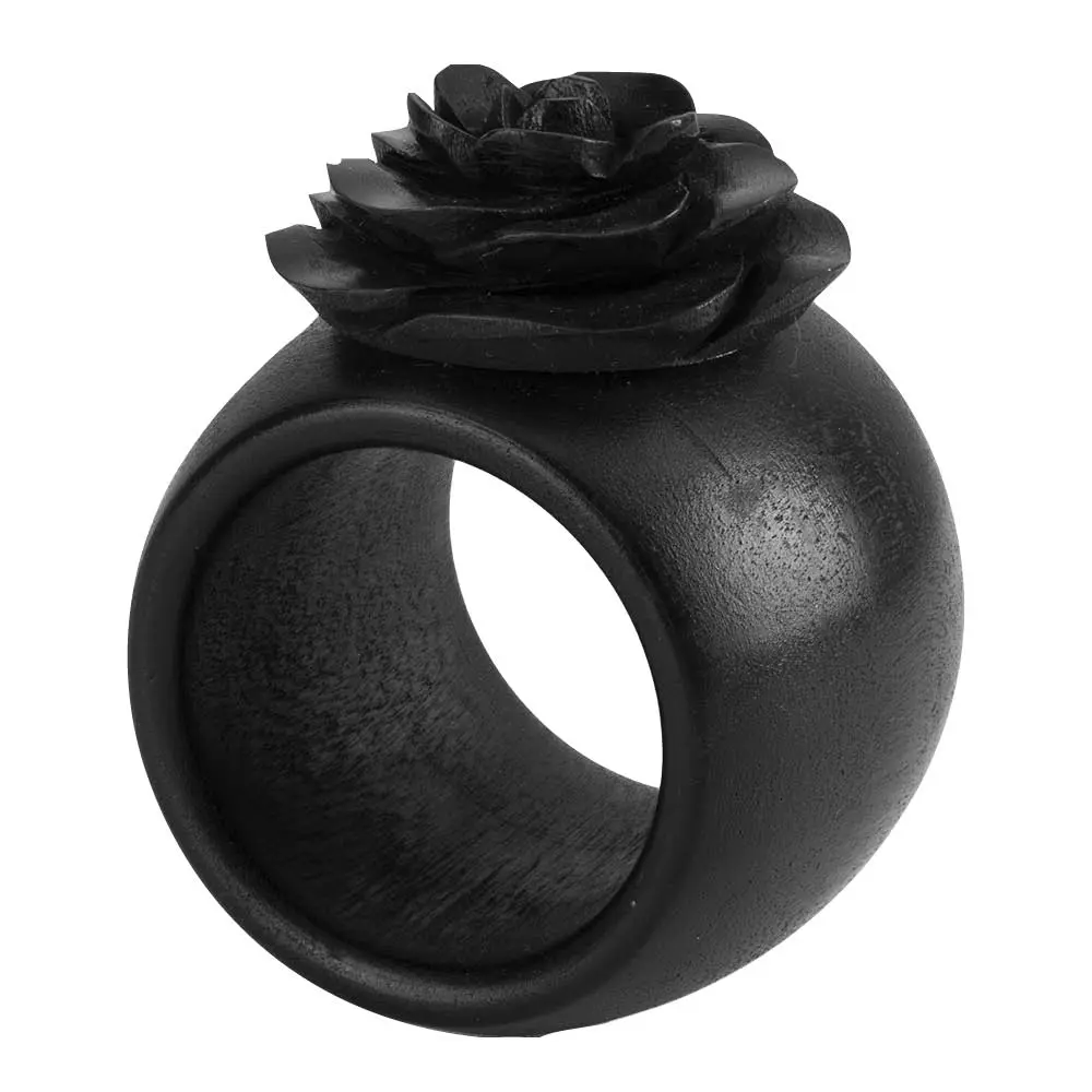 Rose serviettring 4x5 cm svart