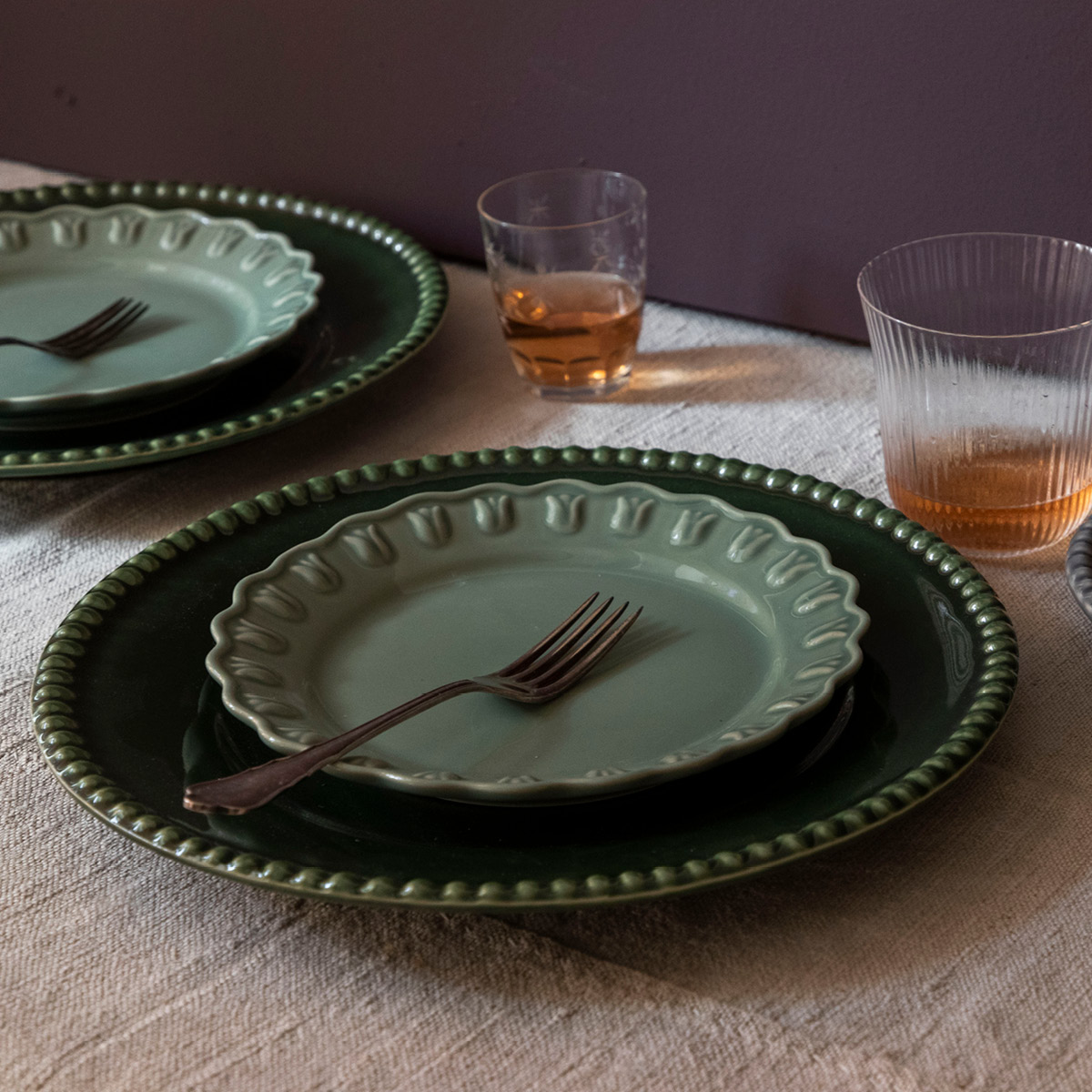 PotteryJo Tulipa Lautanen 20 cm 2 kpl Verona Green