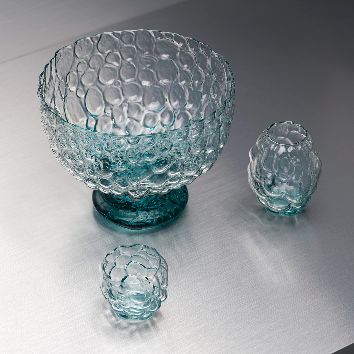 Kosta Boda Moss ljuslykta 7,3 cm cirkulär