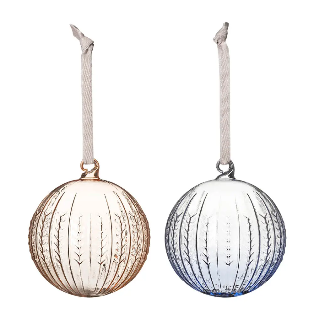 Swedish Grace Joulupallo 8 cm 2 kpl Jubilee & Sininen