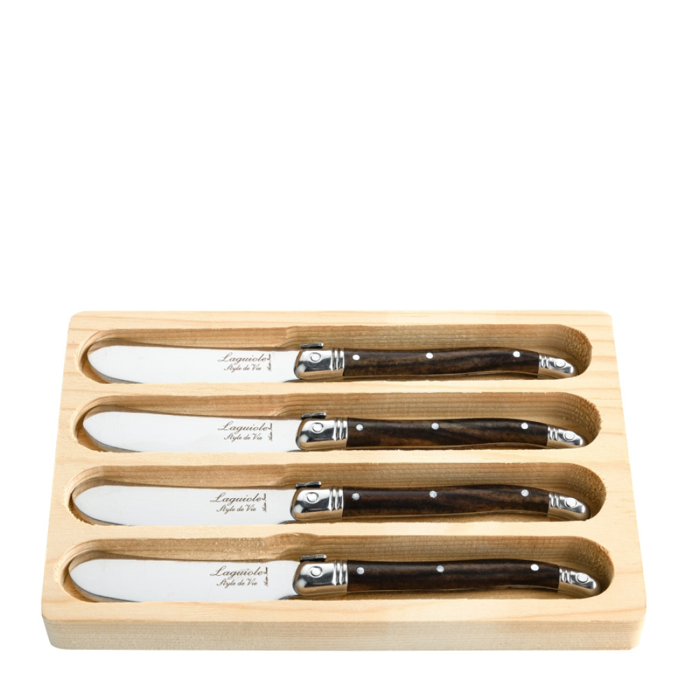 Laguiole Style de Vie - Laguiole Voiveitsi 4 kpl Dark Wood