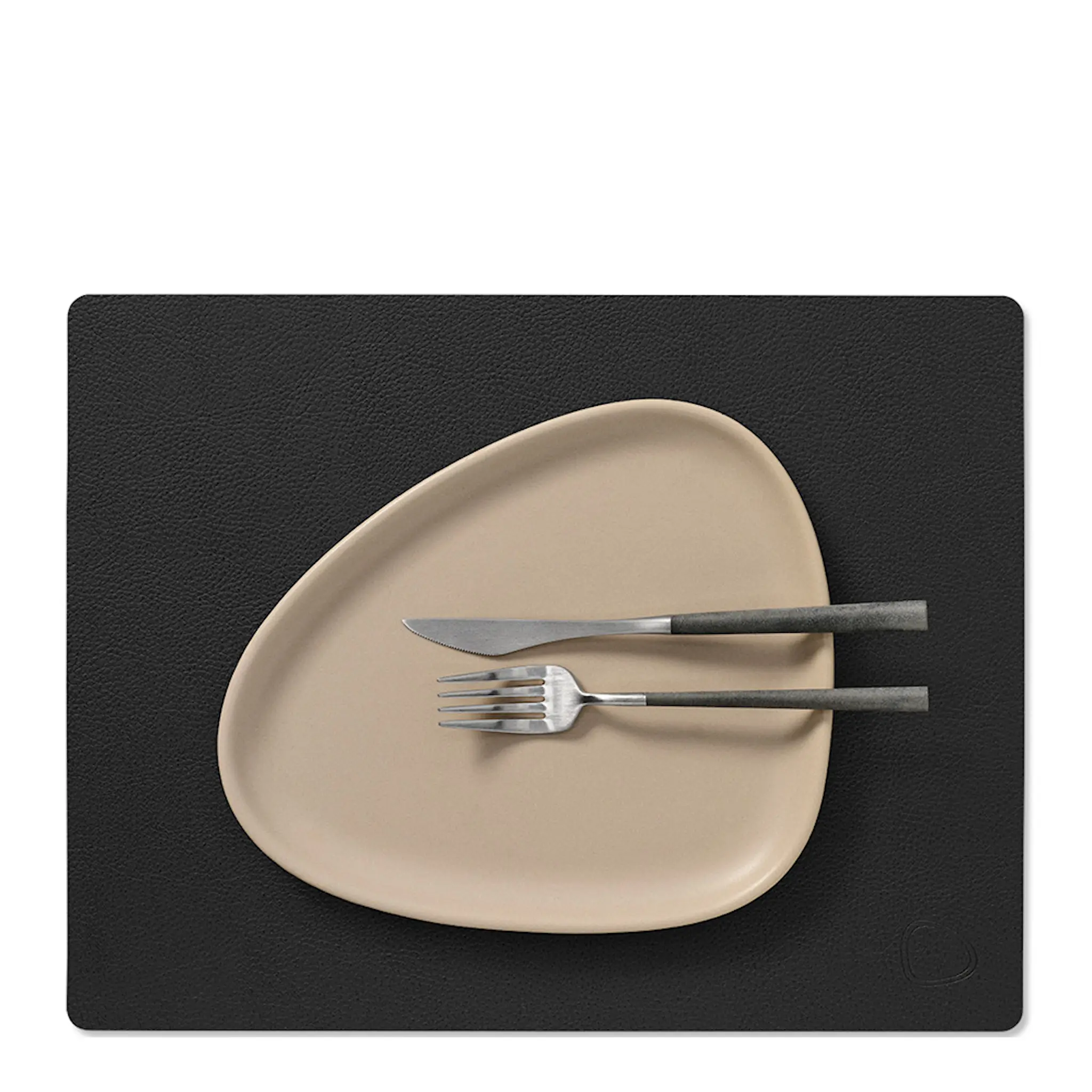 LIND DNA Rectangle Leather Serene Pöytätabletti 26x34,5 cm Black