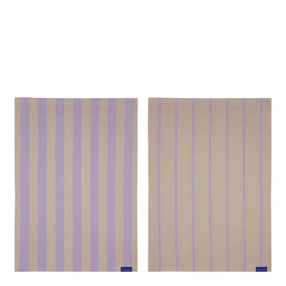 Stripes Keittiöpyyhe 70x50 cm 2 kpl Sand