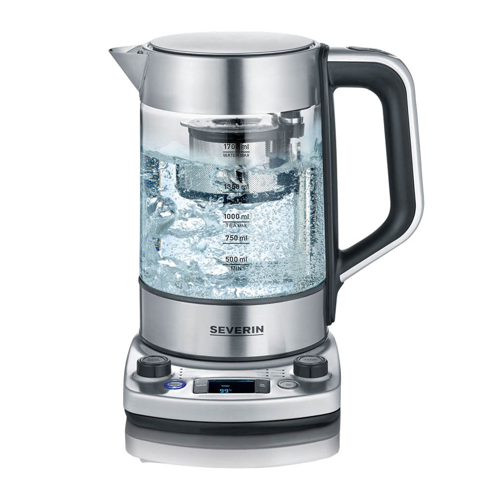 Severin Vattenkokare med lyftfunktion WK3422 3000W svart/silver